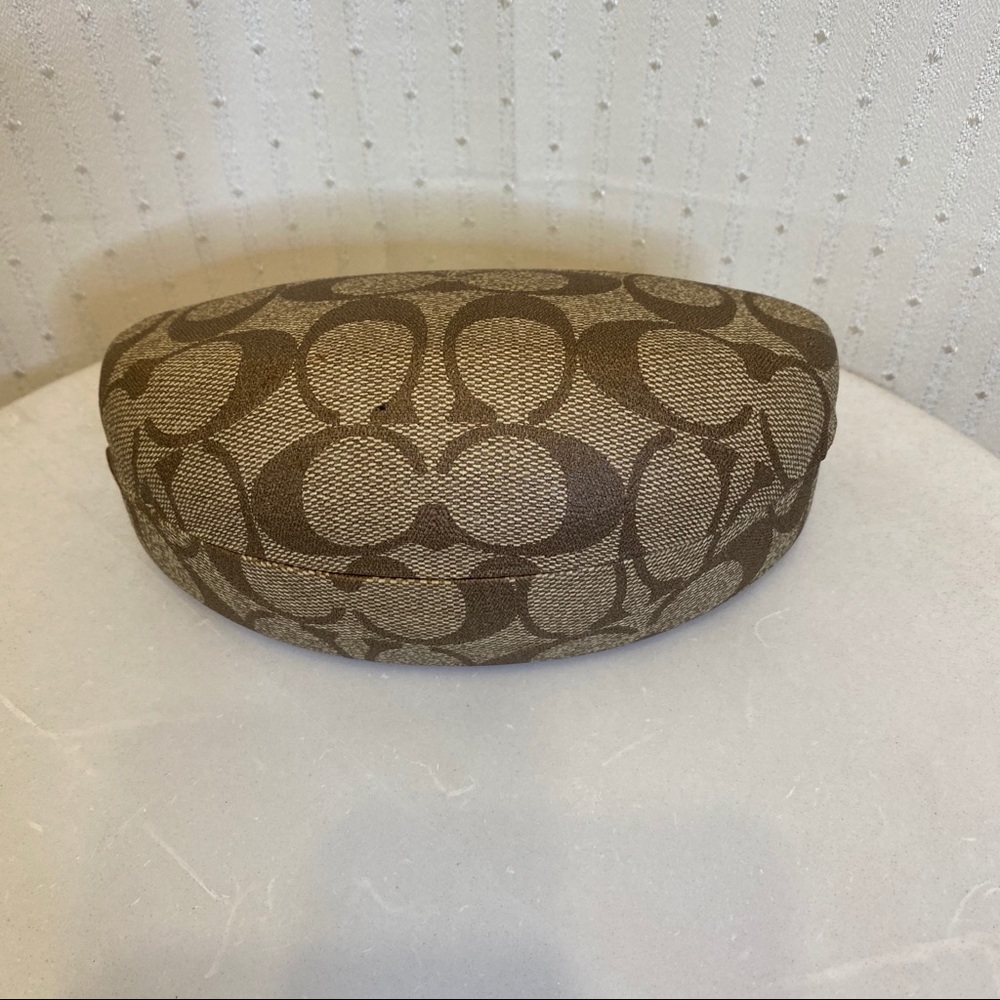 Coach clamshell glasses case